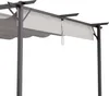 A close-up view of a pergola's frame and canopy. Produktbild-Vorschau