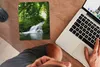 MuchoWow® Mauspad Mousepad Wasserfall - Natur - Grün 19x23 Produktbild-Vorschau 3
