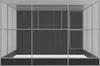 A top-down view of an empty aviary structure. Produktbild-Vorschau