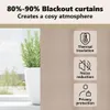 vidaXL Zatemňujúce závesy s krúžkami 2 ks Taupe 175 x 140 Náhľad obrázku produktu 5
