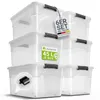 Juskys Aufbewahrungsbox mit Deckel - 6er Set Kunststoff Produktbild-Vorschau 1