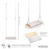 MAMOI® Altalena in legno con seduta in velluto, tavoletta Anteprima dell’immagine prodotto 2