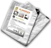 A folded transparent tarp with a label. Anteprima dell’immagine prodotto