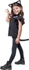 A young girl wearing a black cat costume. Produktbild-Vorschau