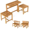 COSTWAY Banc de jardin 2 en 1, table de jardin avec banc, Voir les images du produit 1