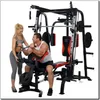 A man and a woman are using a home gym machine. Produktbild-Vorschau