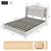 UnboxG Polsterbett 160x200 cm Beige mit LED & Stauraum, Produktbild-Vorschau 8