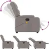 masážne kreslo vidaXL Taupe Fabric Náhľad obrázku produktu 6