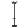 A freestanding coat rack with hooks and a lower shelf. Produktbild-Vorschau