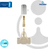 A set of plumbing valve extension parts displayed against a white and light gray background. Produktbild-Vorschau