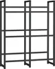 A black metal shelving unit designed for storing beverage crates. Produktbild-Vorschau