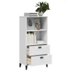The Living Store Bücherschrank VIKEN Weiß 60x35x123 cm Produktbild-Vorschau 5