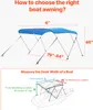 SucceBuy Bimini Top Barca Tettuccio parasole Blu 3 archi Anteprima dell’immagine prodotto 5