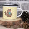 Mr. & Mrs. Panda Emaille Tasse Katze Dose - Gelb Pastell - Produktbild-Vorschau 3