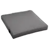 A gray outdoor heated seat cushion is shown from a slightly elevated side angle on a white background. Náhled obrázku produktu