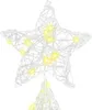 A close-up of a star-shaped Christmas tree topper with warm white LED lights. Podgląd zdjęcia produktu