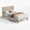 A bed with bedding, pillows, and a throw blanket, displayed on a white background. Náhľad obrázku produktu