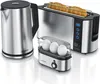 A breakfast set including a kettle, toaster, and egg cooker, displayed on a white background. Produktbild-Vorschau