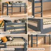 Homestyle4u Hochbett 90x200 mit Lattenrost Kinderbett Weiß Produktbild-Vorschau 4