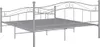 vidaXL Posteľ šedá kovová 160x200 cm Náhľad obrázku produktu 4