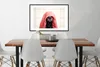 MuchoWow® MuchoWow® Gerahmtes Poster Hund mit einem roten Produktbild-Vorschau 3