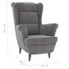 A dimensioned image of a gray armchair. Anteprima dell’immagine prodotto