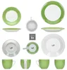 30ks Variant zelený porcelánový jídelní servis 6 osob šálky Náhled obrázku produktu 4