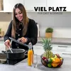 eluno Obstkorb - Brotkorb, runde Obstschale aus schwarzem Produktbild-Vorschau 2
