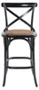 SIGNATURE - Chaise de comptoir en bois massif et cannage Voir les images du produit 1
