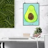 Mr. & Mrs. Panda Bild Avocado Glücklich DIN A2 - Türkis Produktbild-Vorschau 2