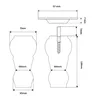 Technical drawing with dimensions of furniture legs. Náhľad obrázku produktu