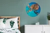 MuchoWow® Rundes Wandbild - Runde Bilder Grüne Schildkröte Produktbild-Vorschau 4