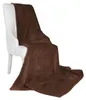 Couverture douillette Beautissu Aurelia marron foncé, 150 x Voir les images du produit 2
