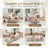 Canapé-lit pliable 4 en 1, fauteuil de relaxation et lit Voir les images du produit 7