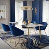 Sedia da pranzo ML-Design con schienale rotondo, blu, in Anteprima dell’immagine prodotto 9