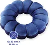 A blue neck pillow is shown against a white background. Podgląd zdjęcia produktu