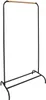 A black metal clothes rack with a wooden bar on top, shown against a white background. Náhled obrázku produktu