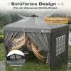Sekey Faltpavillon 3x3 m Pop Up Gartenpavillon wasserdicht Produktbild-Vorschau 5