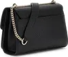 A black Guess handbag is shown from a side angle against a white background. Produktbild-Vorschau