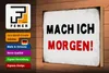 Holzschild Spruch 30x20cm mache ich morgen Retro Produktbild-Vorschau 3