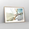 Gerahmtes Poster - Rahmen in heller Eiche - Yacht Segeln So Produktbild-Vorschau 8