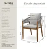 Chaise de jardin MANACOR au design corde - grège, Lot de 6 Voir les images du produit 6