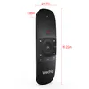 A black remote control with dimensions indicated by red lines and text. Podgląd zdjęcia produktu