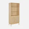 sweeek - Regal Bücherregal Holzdekor und Rattan-Geflecht 4 Produktbild-Vorschau 1