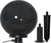 A black decorative sphere with two black ground spikes. Produktbild-Vorschau
