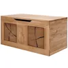 Sitztruhe B/H/T ca. 80/40/40 cm modern in Eiche massiv Produktbild-Vorschau 3