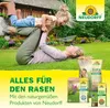 Mutter und Tochter spielen auf gepflegtem grünen Rasen neben Neudorff Produkten zur Rasenpflege Produktbild-Vorschau