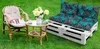 Amilian Palettenkissen SET Gartenkissen mit Rückenkissen Produktbild-Vorschau 4