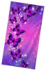 Plážová osuška fialovo-růžová 70x140 cm - Motýli Náhled obrázku produktu 1