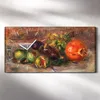 Wandkunst Leinwand Bild Uhr 60x30 Gemälde Früchte Feige Produktbild-Vorschau 2